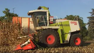 Maïs 2009 Loonbedrijf Rovers met 2 ploegen aan het hakselen! Claas Jaguar 880/860, Case IH, Kaweco