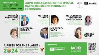 Joint Declaration of the Special Rapporteurs on Freedom of Expression