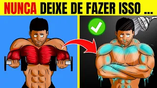 12 Coisas que você DEVE FAZER após um TREINO para Construir Musculos rápido | CORPO HIPERTROFIADO