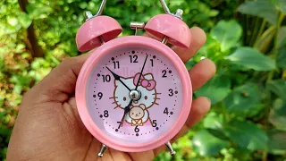RIANZ pink Hello kitty analogue twin bell alarm clock 😍 looks beautiful 😘