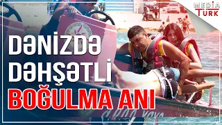 Dənizdə batan şəxs belə xilas olundu - Anbaan görüntülər - Media Turk TV