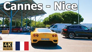 Cannes to Nice 4K - Driving Tour in the South of France