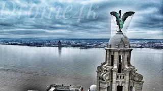 Royal Liver Building 2023 Drone Footage #liverbird #liverpool #batman #scouser #bigcity #seafront