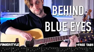 Behind Blue Eyes | Fingerstyle + Free tabs