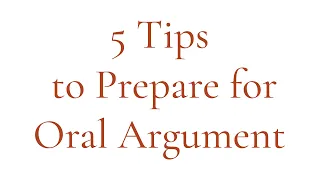 Five Tips to Prepare For Oral Argument - The Harlan Institute Virtual Supreme Court
