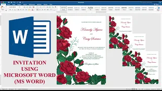 GREEN AND RED | How to make WEDDING INVITATION in Microsoft Word (MS Word) Cassy Soriano