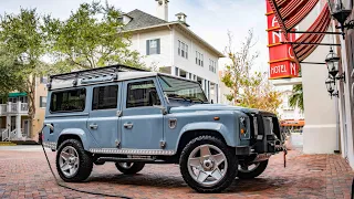 TESLA Powered Electric Land Rover DEFENDER 110 FULLY RESTORED | ECD Automotive Design