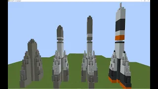 Minecraft Soyuz remade!, also the sputnik, vostok and voskhod rockets!