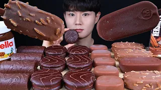 초콜릿 디저트 먹방ASMR MUKBANG CHOCOLATE ICE CREAM & CHOCOLATE DESSERT チョコレート デザート Sô cô la eating sounds