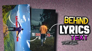 Behind Lyrics Video Editing In Capcut | Behind The Text Trending Reels Editing | Capcut Tutorial