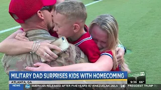 Military reunites with family at Braves game