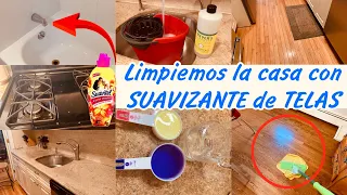 ✅LIMPIEMOS TODA LA CASA CON SUAVIZANTE DE TELAS, TE ENCANTARA EL RESULTADO FINAL| COMO LIMPIAR FACIL