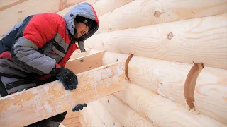 We built a log house. Step by step construction process