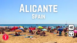 ALICANTE - Spain 🇪🇸 4K Sunny Day Walking Tour ☀️ Beach & City Center