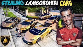 Stealing Every Golden Lamborghini Cars In Gta 5!