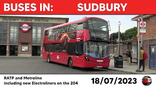 London buses in Sudbury 18/07/2023
