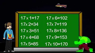 Learn Multiplication Table of Seventeen 17 x 1 = 17 - 17 Times Tables#KnowledgeFactoryHD