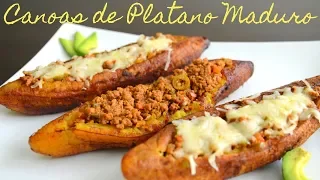 ¡Ricas Canoas de Plátano Maduro!