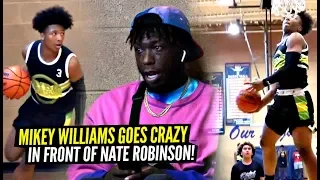 Mikey Williams GOES CRAZY & WINDMILLS In Front of Nate Robinson!! Nate's Son, Nahmier, Has GAME!!