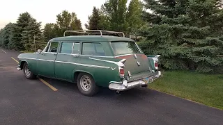 56 Chrysler Windsor Wagon 354 HEMI & PowerFlite 2-Speed Cruises Home