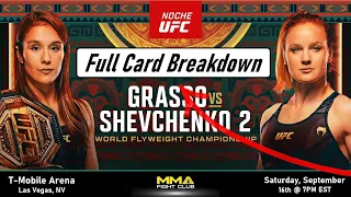 UFC Noche: Grasso vs. Shevchenko II - Full Card Breakdown & Predictions