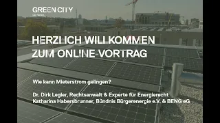 Energiewende selbst gemacht!Strom vom eigenen Dach – Wie kann Mieterstrom gelingen?