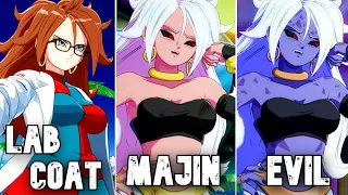 Dragon Ball FighterZ: Android 21 Base, Majin, Evil, Good (4K 60FPS)