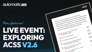 LIVE EVENT: Exploring ACSS v2.6!