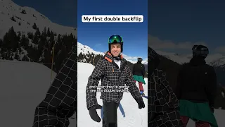 First double backflip on a snowboard !! #snowboard