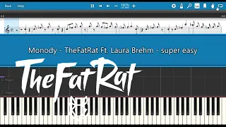 Monody piano - TheFatRat Ft. Laura Brehm - Super easy