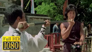 Джеки Чан дерётся с королём бамбука в фильме ПЬЯНЫЙ МАСТЕР (1978)