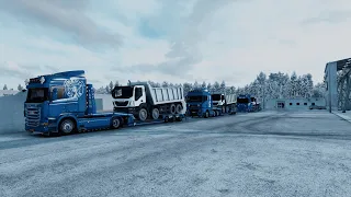 ETS2 1.46 Convoy Multiplayer with mods DAF XF 510/SCANIA R520 V8/MAN TGX 540 (Tampere 🇫🇮-Turku 🇫🇮)