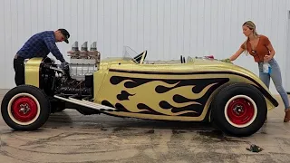 Bad Chad built this custom bubble top car out of a junked 1934 Ford 🚨