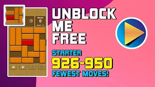 Unblock Me FREE Starter Levels 926 to 950 Walkthrough [100% Perfect!]