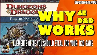 Why 4e D&D Works - Game elements and mechanics you should learn from (and steal!) - Livestream #93