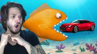 MEU PEIXE GIGANTE ENGOLIU UM CARRO! - Tasty Blue #1