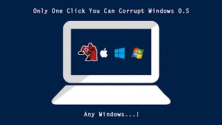 How to Corrupt Any Windows Operating System | Only One Click Corrupt Windows O.S | By Art StudioMax