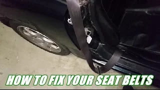 How to fix non, slowly retracting or stuck seat belts for free!