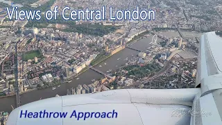 London Heathrow approach over Central London on a 777.