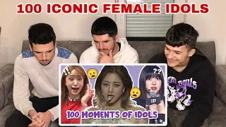 FNF Reacting to 100 ICONIC moments in the HISTORY of FEMALE IDOLS | KPOP REACTION