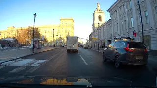 ASMR Moscow winter drive "as it is". Busy day regular traffic