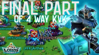 FINAL PART OF 4 WAY KVK! LETS FINISH THEM!! - Lords Mobile