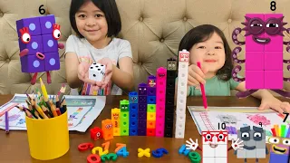 Tabby and Gabby Play #NumberBlocks Game | Learn Addition Facts to 10 | Baby Playful