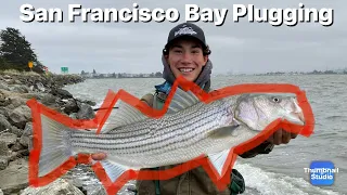 INSANE San Francisco Bay Striper Fishing - PB & Multiple Back 2 Back Casts (Night Bite)