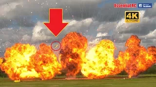 RC PLANES ON *FIRE*, CRASHING and BIG EXPLOSIONS ! EPIC PYROTECHNIC MADNESS [*UltraHD and 4K*]