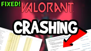 How To Fix Valorant Crashing! (100% FIX)