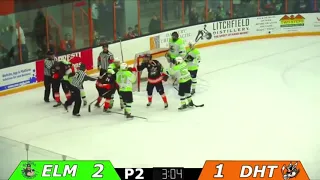 FPHL hockey fight (Danbury Hat Tricks)