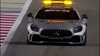 “ Mercedes AMG GTr-Drifting F1 Safety Car and glowing brake discs Bahrain 2020”