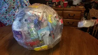 We played Saran Wrap Ball for Christmas