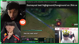 Gumayusi Shows The Craziness Of High Ground/ Low Ground On New Map & Fastest LoL Pro Game